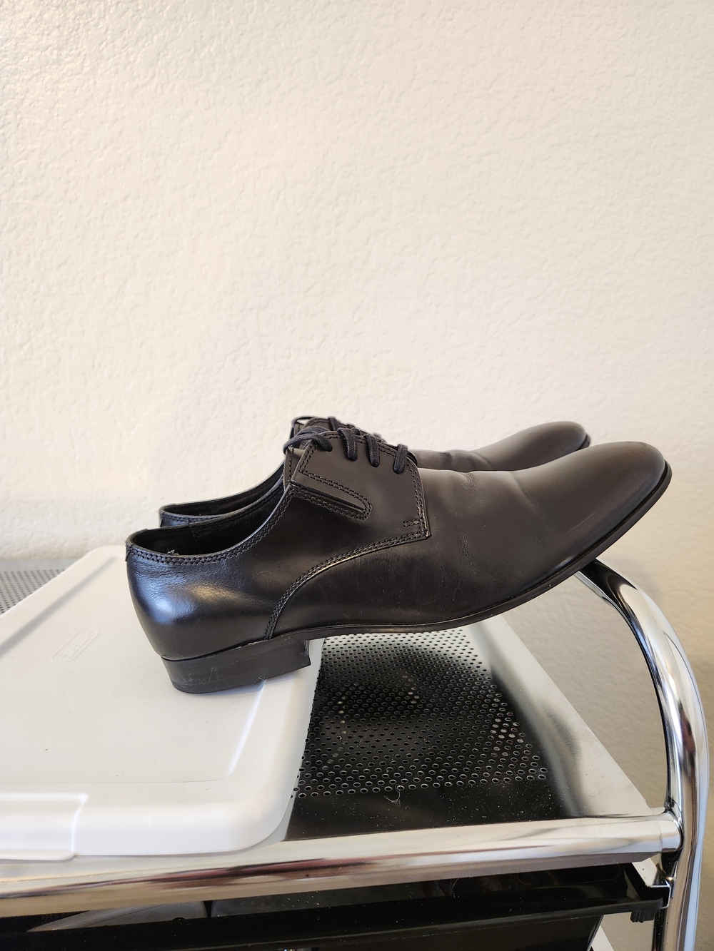 Kenneth Cole New York Black Leather Derby Shoes Men Size 8
